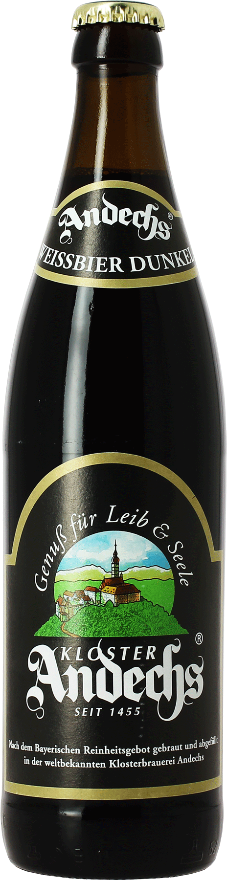 Andechs- Weißbier Dunkel 5% ABV 500ml Bottle