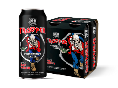 Crew Republic - Iron Maiden Trooper Progressive Lager 5.0% ABV 440ml Can Pack