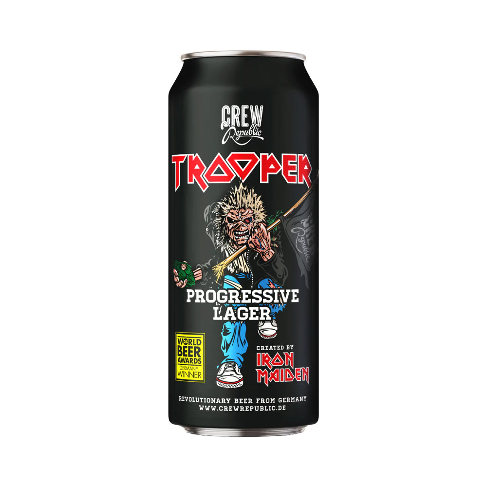 Crew Republic - Iron Maiden Trooper Progressive Lager 5.0% ABV 440ml Can Pack