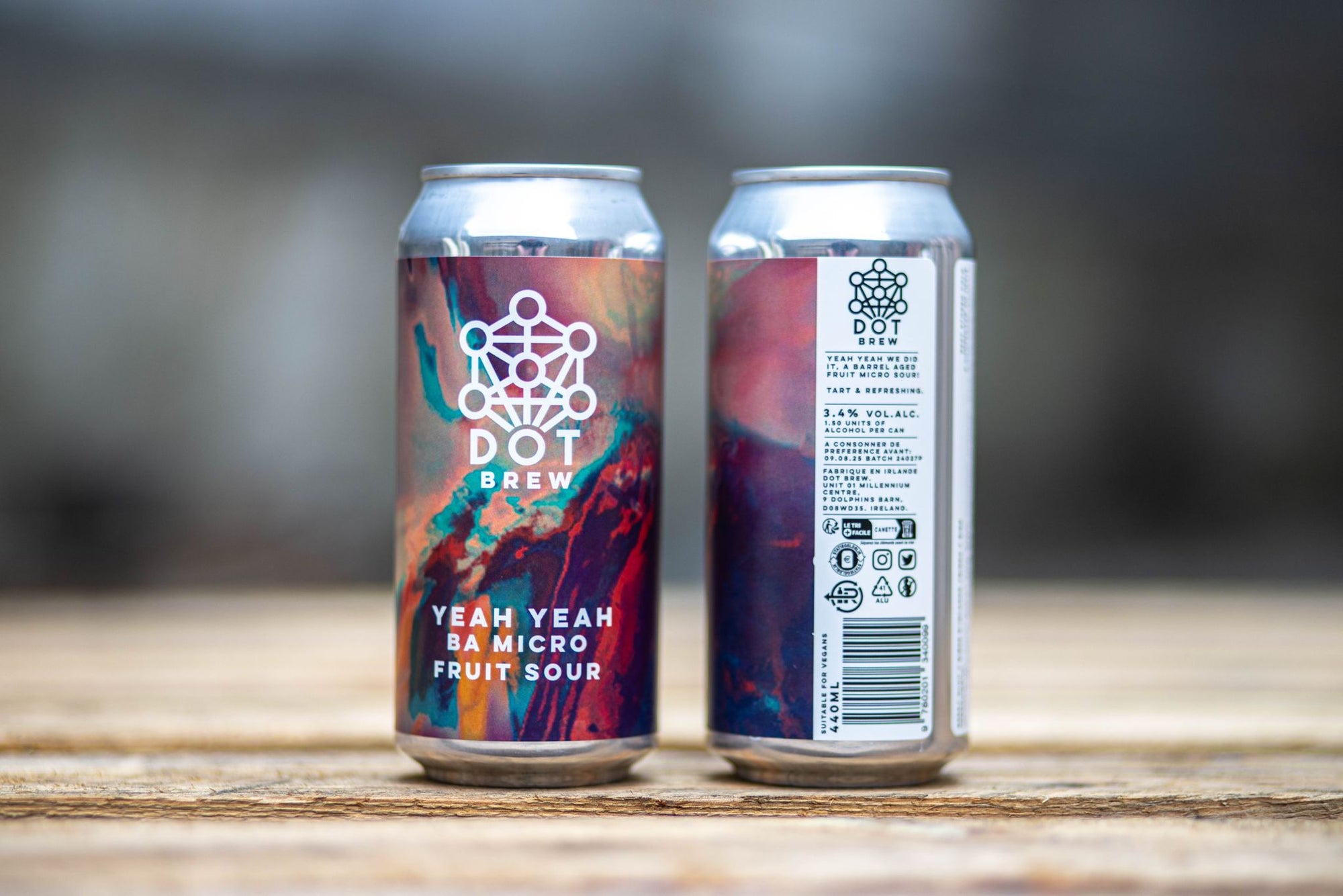 DOT Brew- Yeah Yeah BA Micro Fruit Sour 3.4% ABV 440ml Can