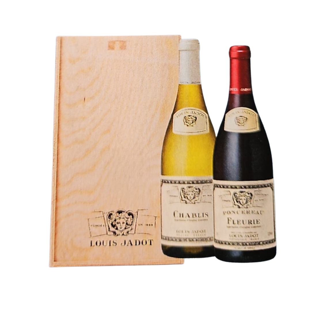 Louis Jadot Fleurie & Chablis Twin Wooden Case