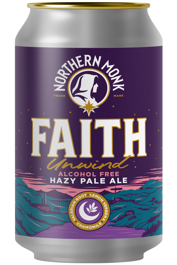 Northern Monk Unwind Alcohol Free Hazy Pale Ale 0.3% ABV 330ml Can