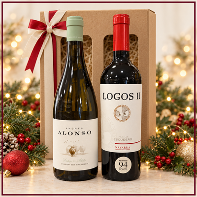 Spanish Splendor with Andrés Alonso Verdejo Albillo and Logos II Navarra in festive decorative cardboard gift presentation