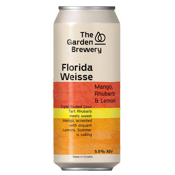The Garden Brewery Collab Caleya- Florida Weisse Mango, Rhubarb & Lemon Sour 5.5% ABV 440ml Can