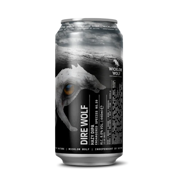 Wicklow Wolf- Dire Wolf Hazy DIPA Endangered Species No. 59 8.0% ABV 440 ml can