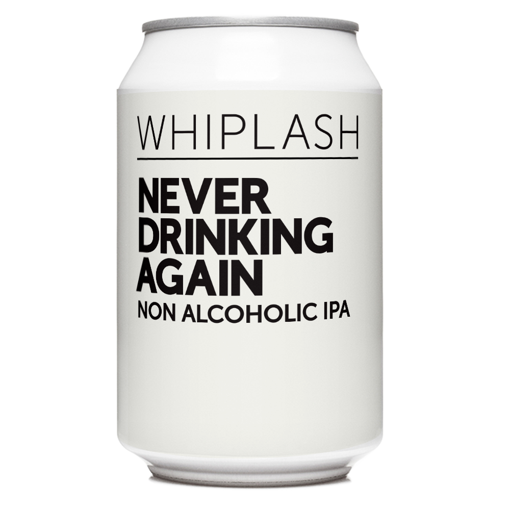 Whiplash - Never Drinking Again- Non Alcoholic IPA 0.5% ABV 440ML Can