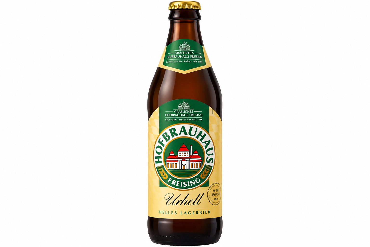 Hofbrauhaus Freising Urhell Helles Lagerbier 500ml bottle