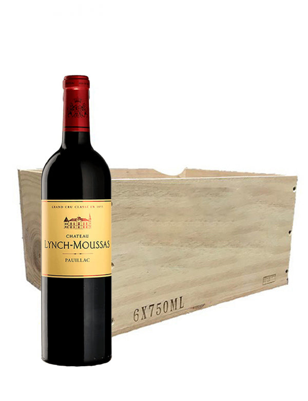 Chateau Lynch Moussas, Bordeaux 6 Bottles in a Wooden Case