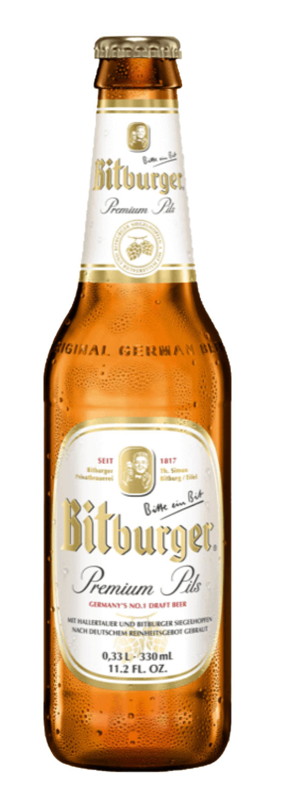 MArtinsOff Licence Bitburger - Premium Pils 4.8% ABV 550ml Bottle