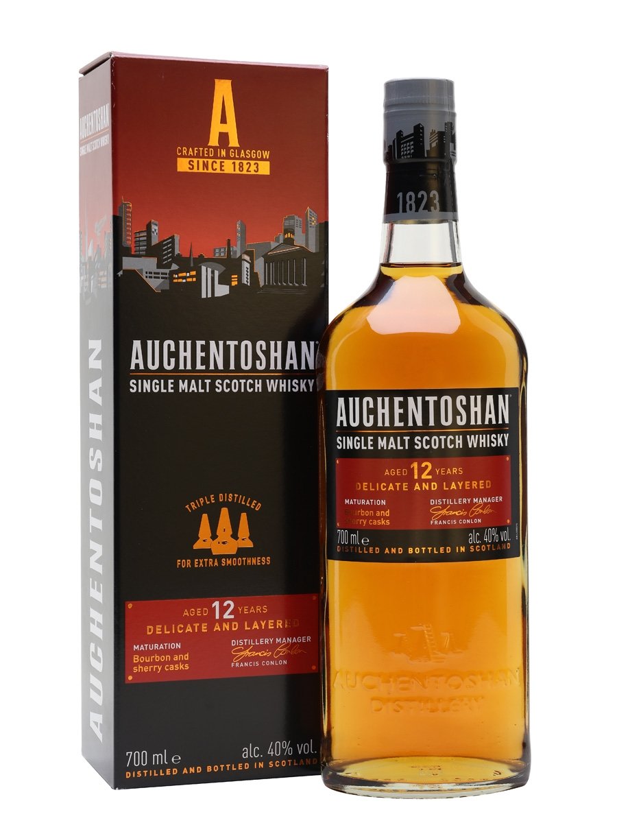 Auchentoshan 12 Year Old Single Malt Scotch Whiskey 700ml