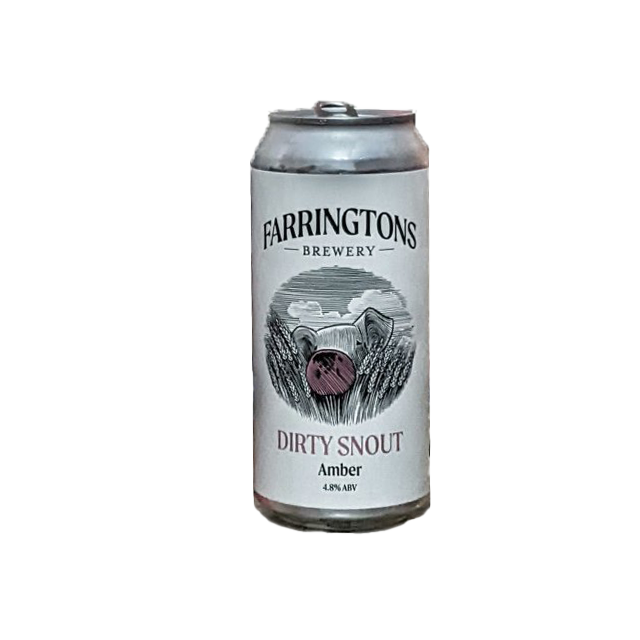Farringtons- Dirty Snout Lager 4.8% ABV 440ml Can