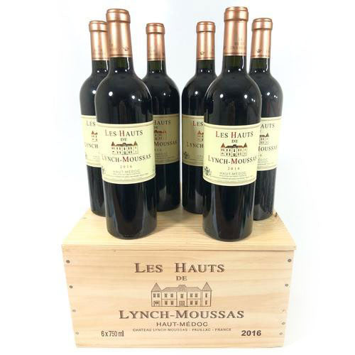 Les Hautes De Lynch Moussas 2018 6 Bottle Wooden Case