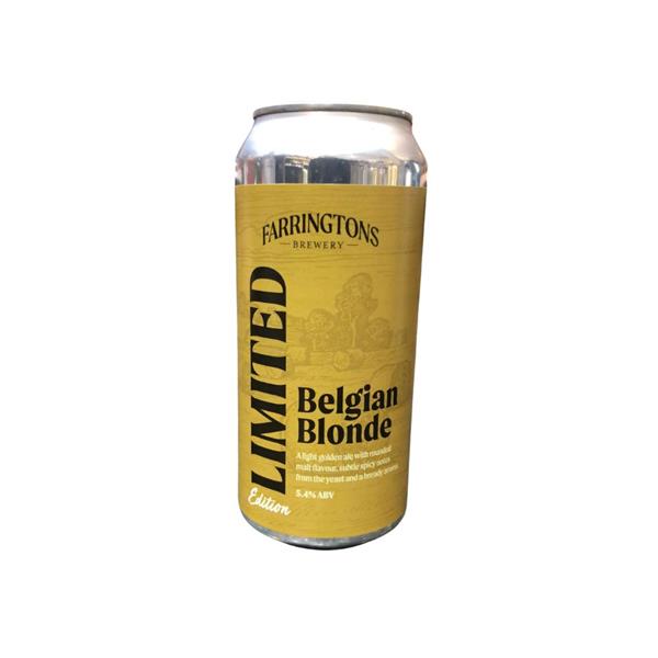 Farringtons Belgian Blonde Limited Edition 5.4% ABV 440ml Can