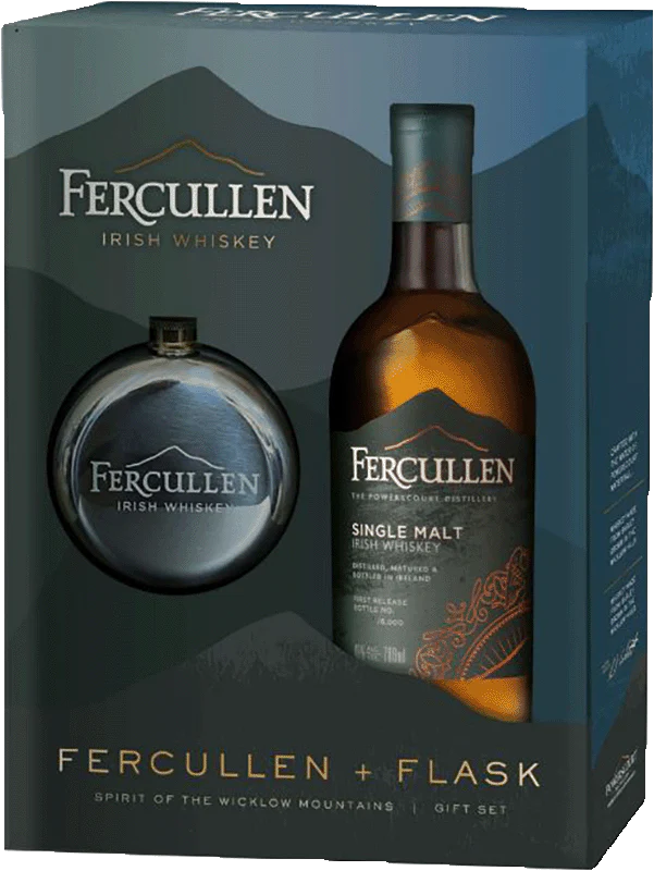 Fercullen Single Malt With Hip Flask Gift Pack 46% ABV 700ml Bottle