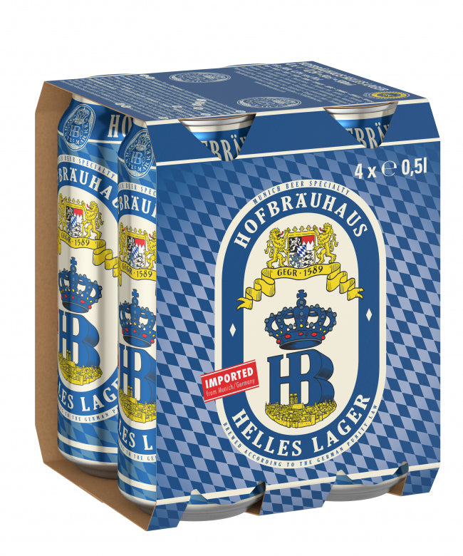 Hofbrauhaus- Helles Lager 5.1% ABV 500ml Can - Martins Off Licence