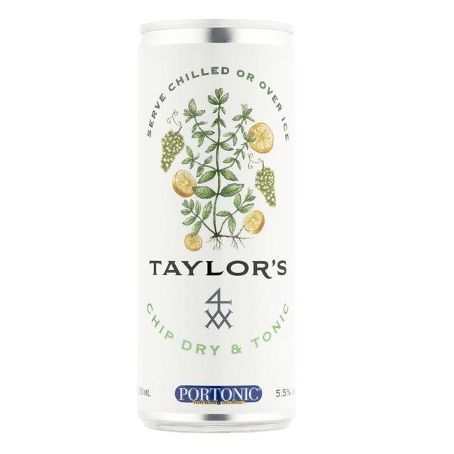 Taylor's Port Chip Dry White Port &Tonic 5.5% ABV 250ml Can