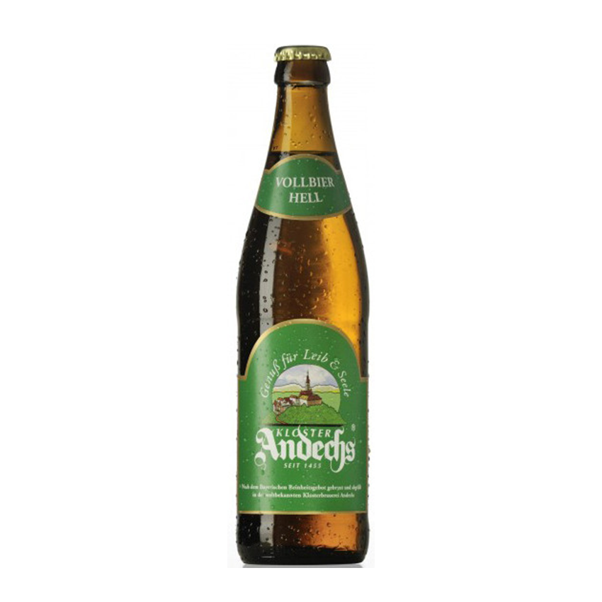 Andechs- Andechser Hell, Lager 4.8% ABV 500ml Bottle