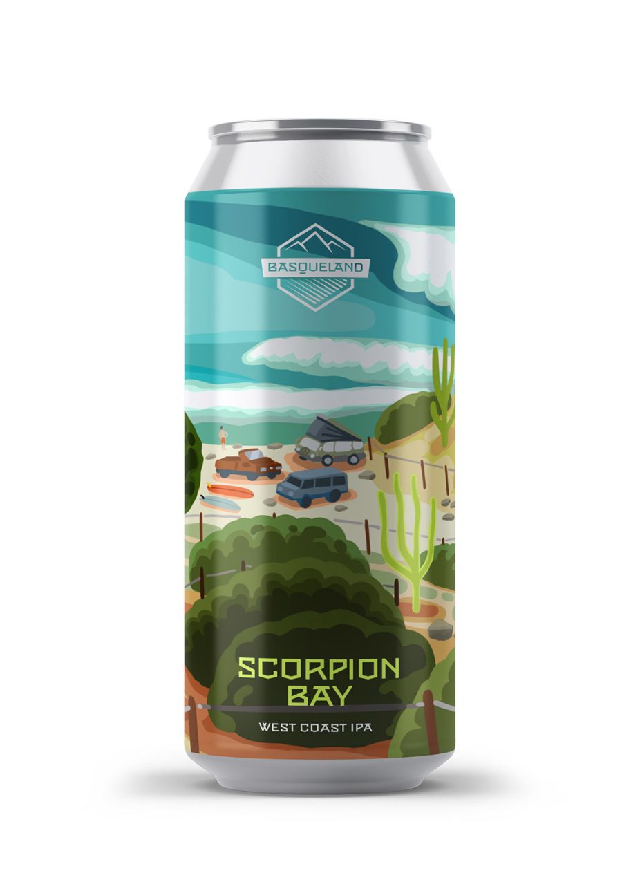 Basqueland Brewing- Scorpion Bay West Coast IPA 6.4% ABV 440ml Can