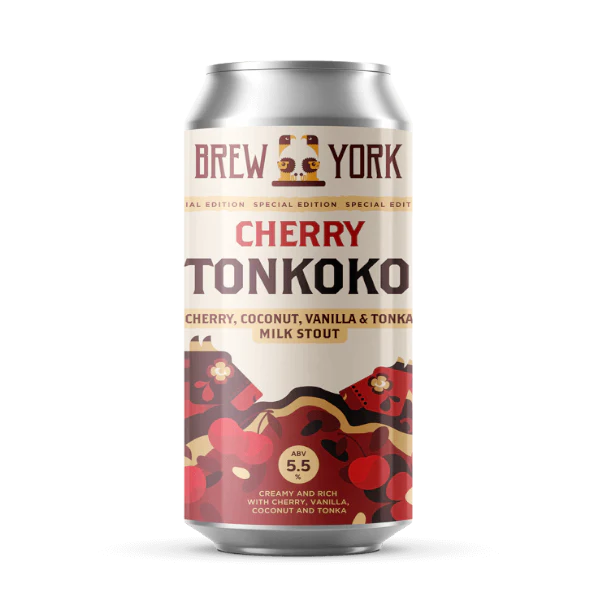 Brew York- Cherry Tonkoko Milk Stout 5.5% ABV 440ml Can