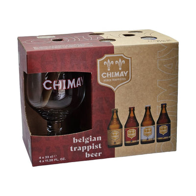Chimay Four Bottle's & Glass Gift Set