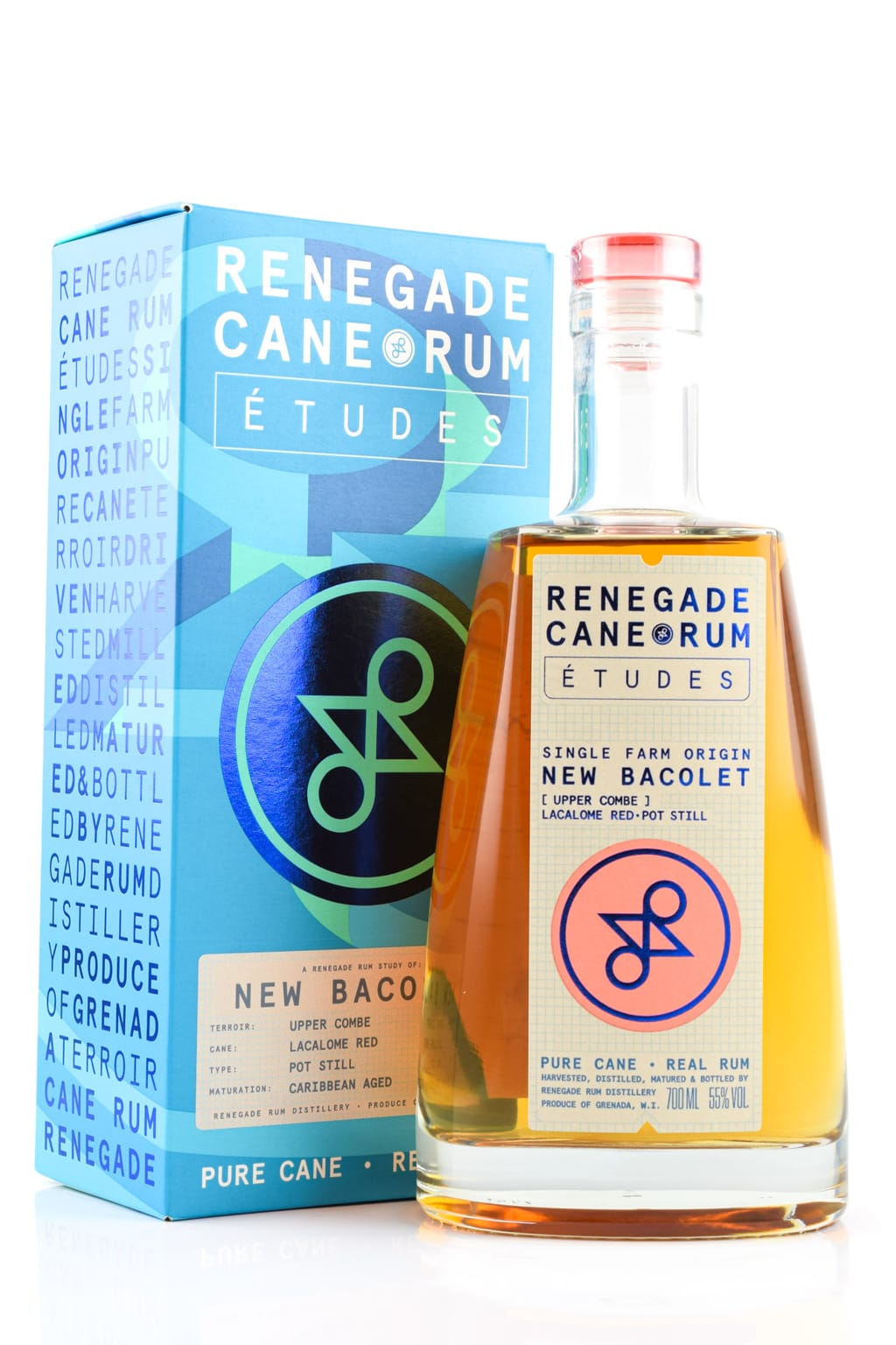 Renegade Cane Etudes New Bacolet  Pot Still Rum 55% ABV