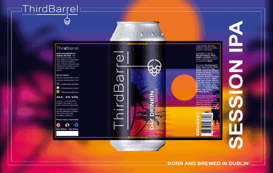 Third Barrel - Day Drinkin Session IPA 4% ABV 440ml Can