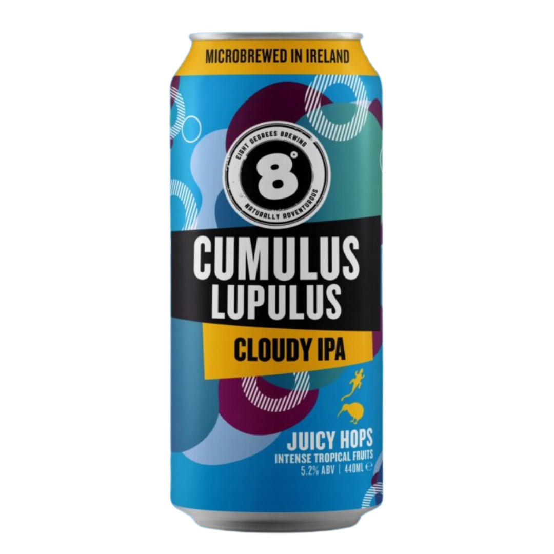 Eight Degrees- Cumulus Lupulus Cloudy IPA 5.2% ABV 440ml Can