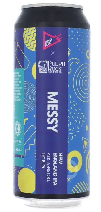 Funky Fluid X Pulpit Rock Brewing Company-  Messy NEIPA 6.3% ABV 500ml Can