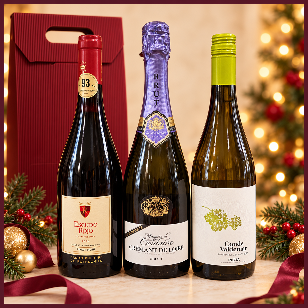 Irish Wine Show Three Stars – Red, White & Sparkling Gift Set