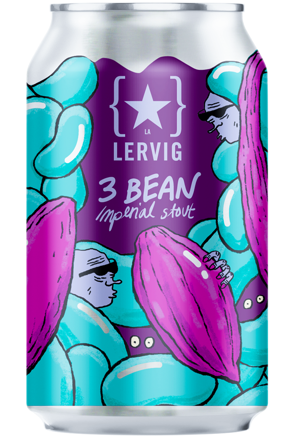 Lervig-  3 Bean 12% ABV Stout 330ml Can