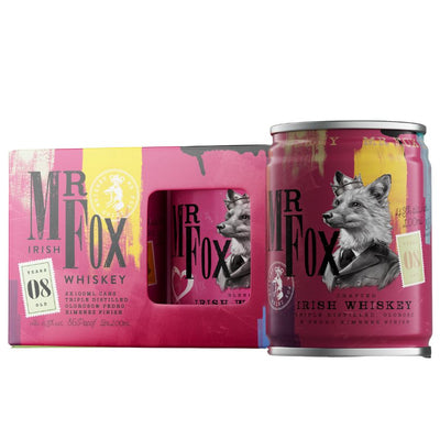 Mr Fox 8-Year-Old Sherry Cask Finish Irish Whiskey 43% ABV 2 X 100ml Cans