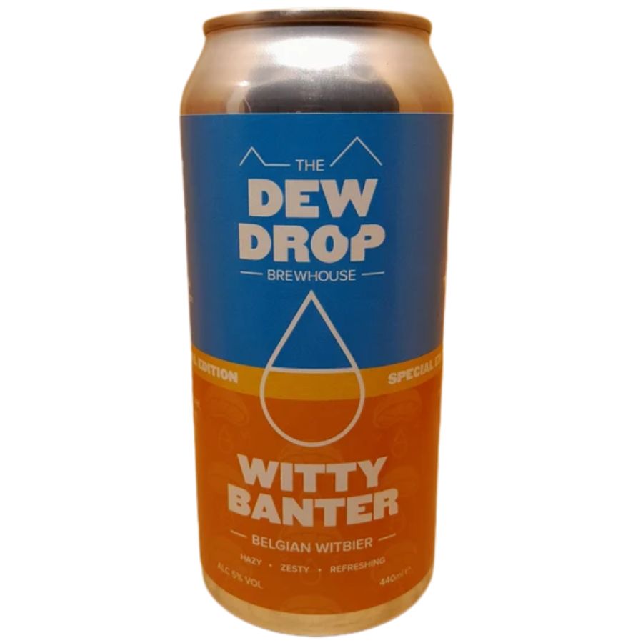 Dew Drop- Witty Banter Belgian Witbier 5% ABV 440ml