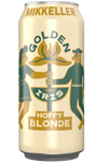 Mikkeller Golden Iris Hoppy Blonde beer can on a white background