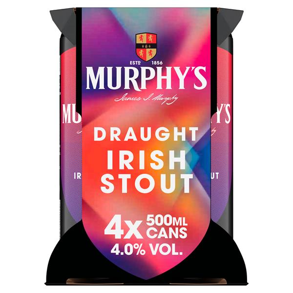 Murphys- Draught Irish Stout Ale 4.0% ABV 24 x 500ml Can