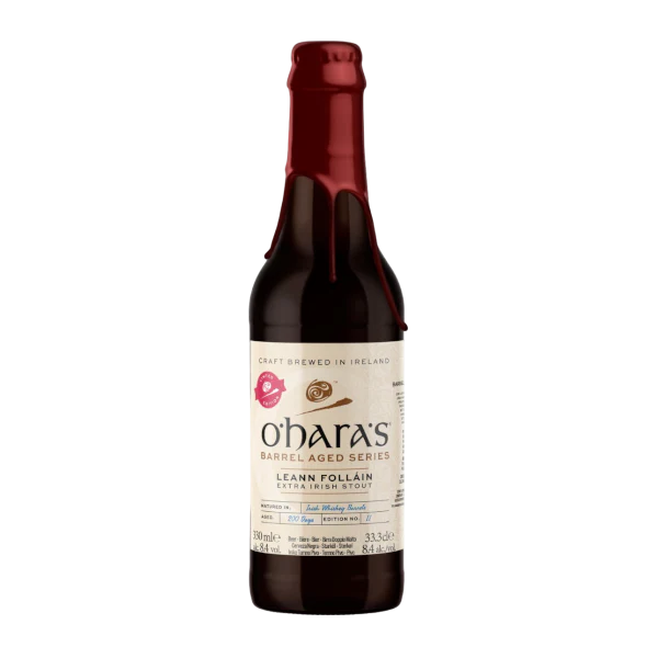 OHaras- Leann Follain Barrel Aged Series Extra Irish Stout 8.4% ABV 330ml Bottle - Martins Off Licence