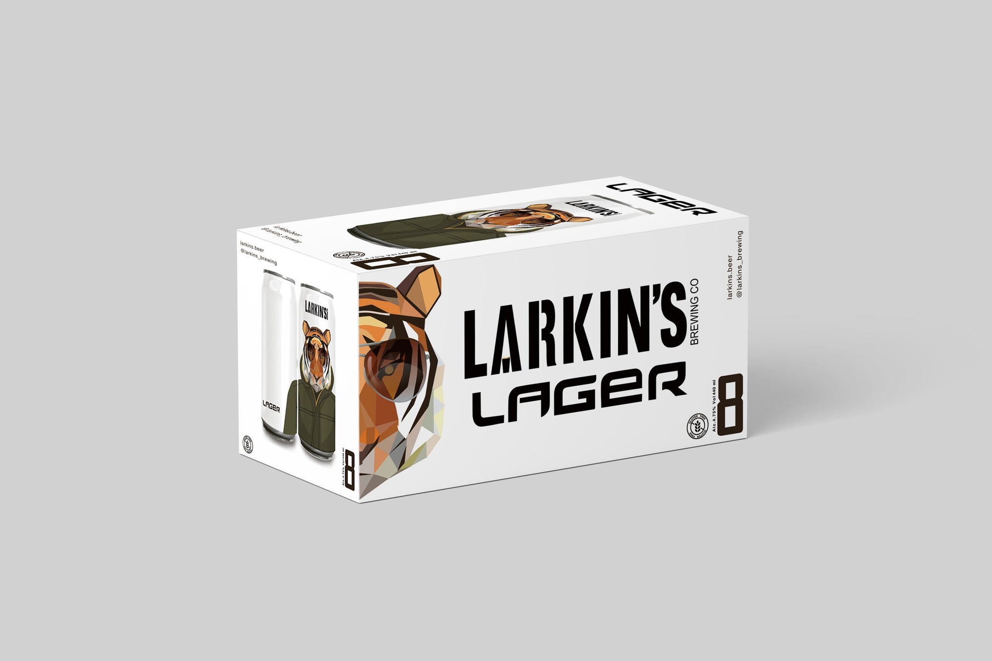 Larkin's - Operator Gluten Free Lager 4.75% ABV - 440ml Can 8 Pack