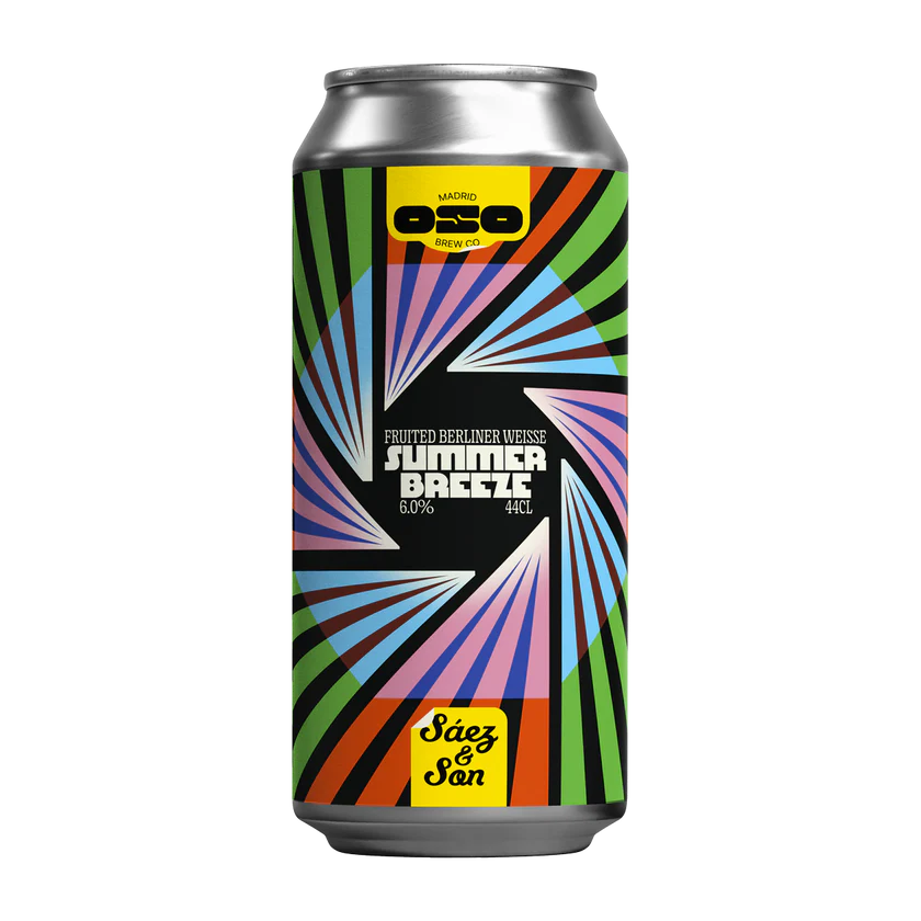 Cans of Suez & Son Summer Breeze with colorful label on a white background