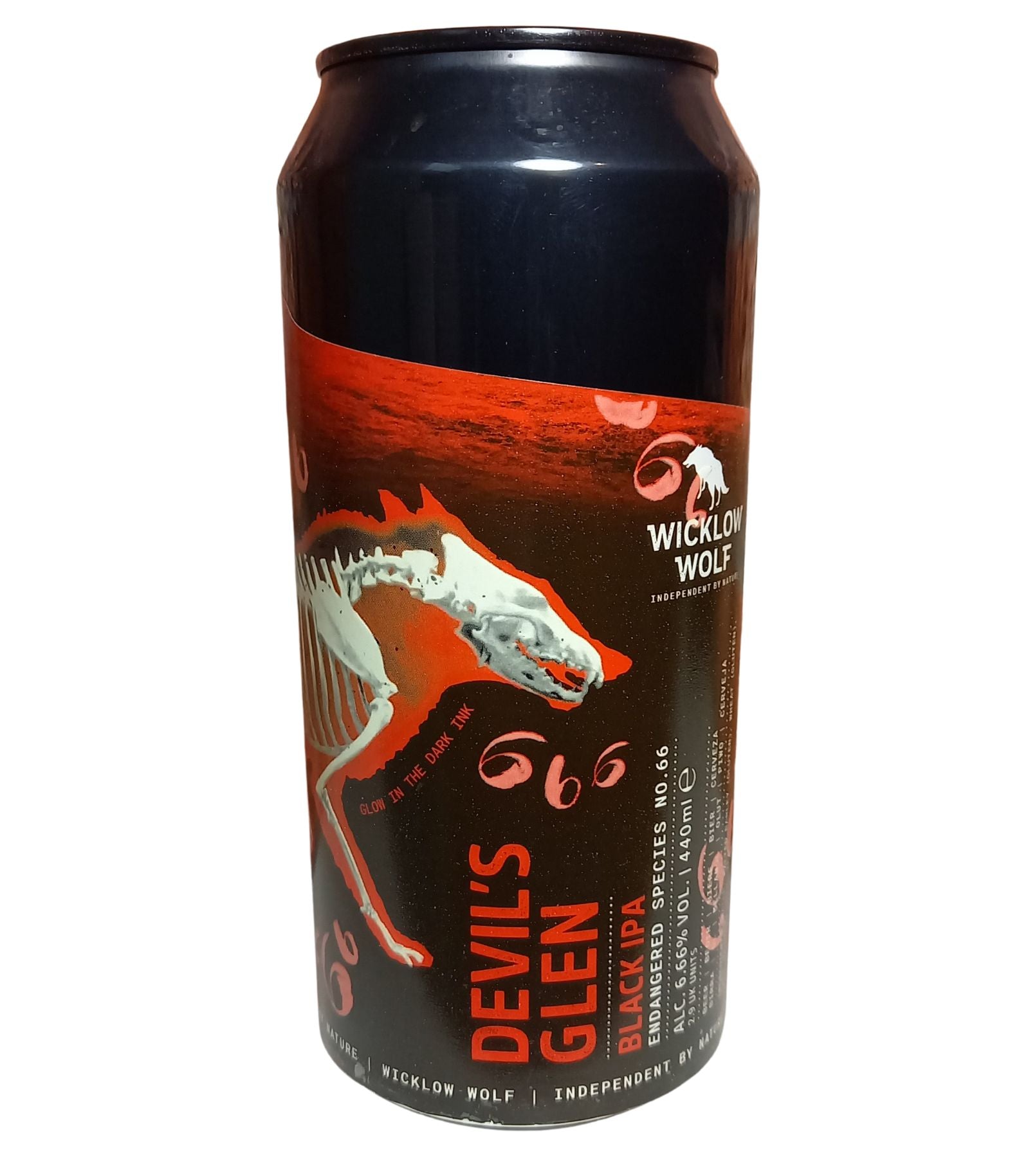 Wicklow Wolf - Devil's Glen Black IPA 6.66% ABV 440ml Can