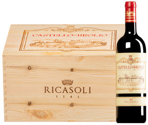 Barone Ricasoli Castello Di Brolio Chianti Classico 6 Bottle Wooden Case