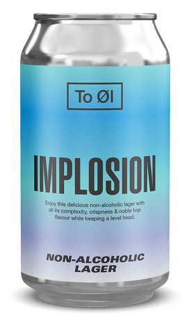 To Øl- Implosion Non-Alcoholic Lager 0.5% ABV 330ml Can - Martins Off Licence