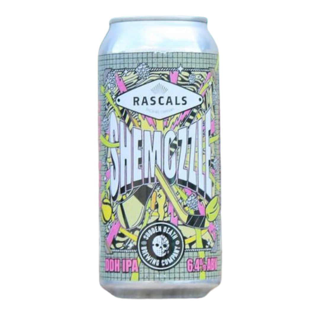 Rascals Brewing Co Collab Sudden Death Brewing- Shemozzle DDH IPA 6.4% ABV 440ml Can