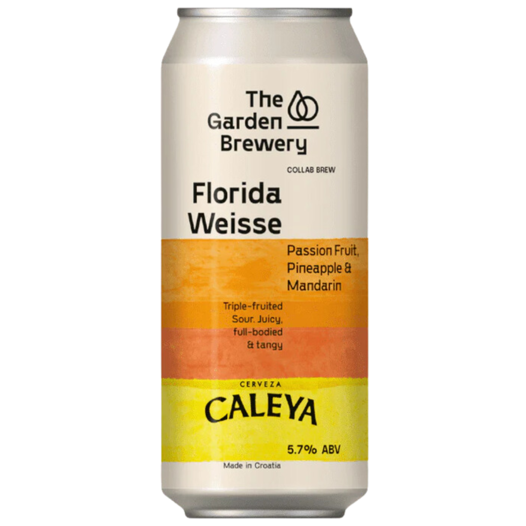 The Garden Brewery- Florida Weisse Passion Fruit, Pineapple & Mandarin Sour 5.7% ABV 440ml Can
