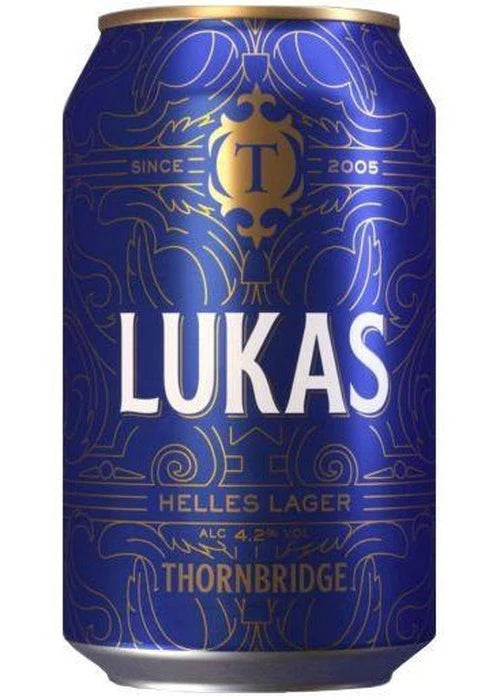 Thornbridge - Lukas Helles Lager 4.2% ABV 330ml Can