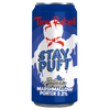 Blue can of Tiny Rebel Stay Puft Salted Caramel Marshmallow Porter on a white background