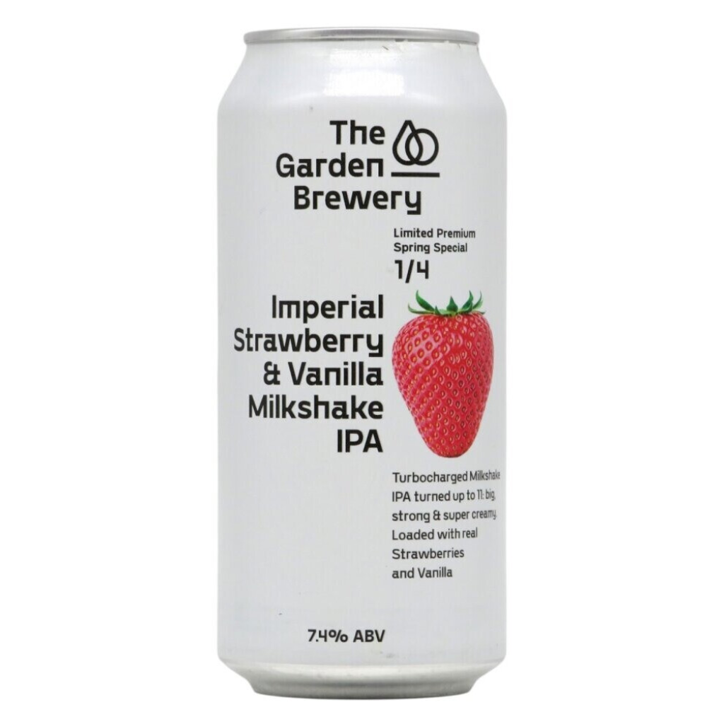 The Garden Brewery- Imperial Strawberry & Vanilla Milkshake IPA 7.4% ABV 440ml Can