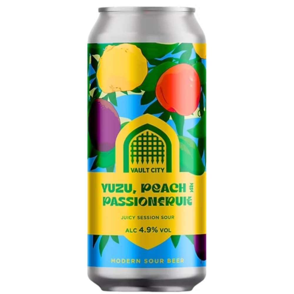 Vault City Brewing- Yuzu, Peach & Passionfruit Sour 4.9% ABV 440ml