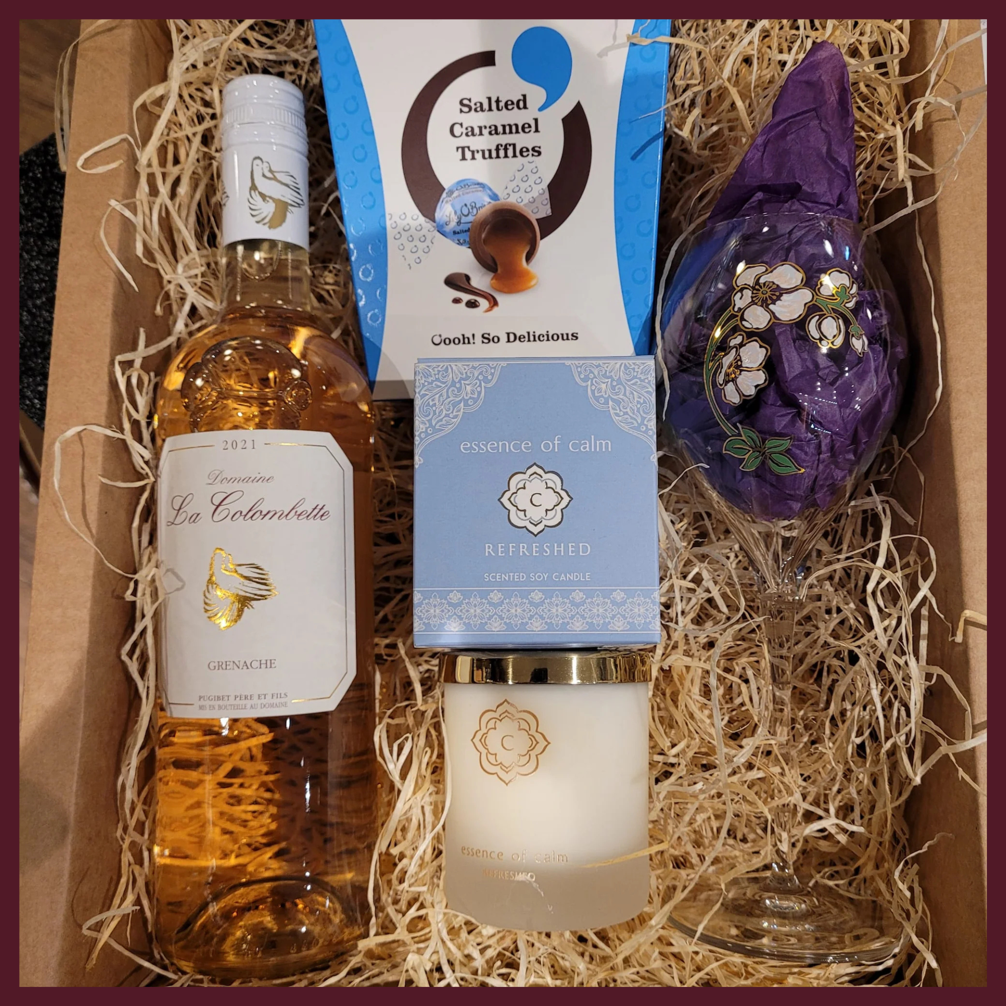 Rosé, Chocolate and Candle Hamper