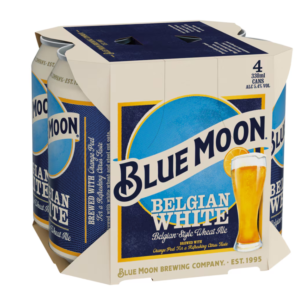 Blue Moon Belgian White 4 Pack 5.4% ABV 330ml
