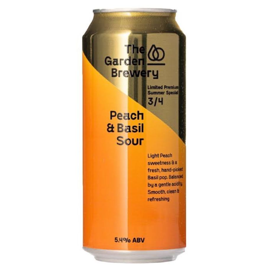 The Garden Brewery- Peach & Basil Sour 5.4% ABV 440ml