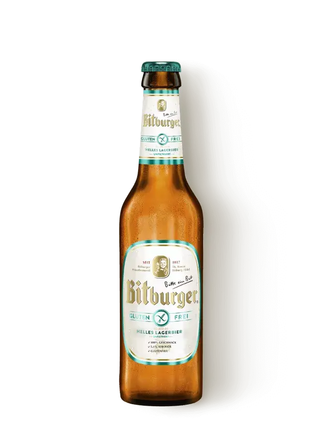 Bitburger- Helles Lagerbier Gluten Free 5.1% ABV 330ml Bottle